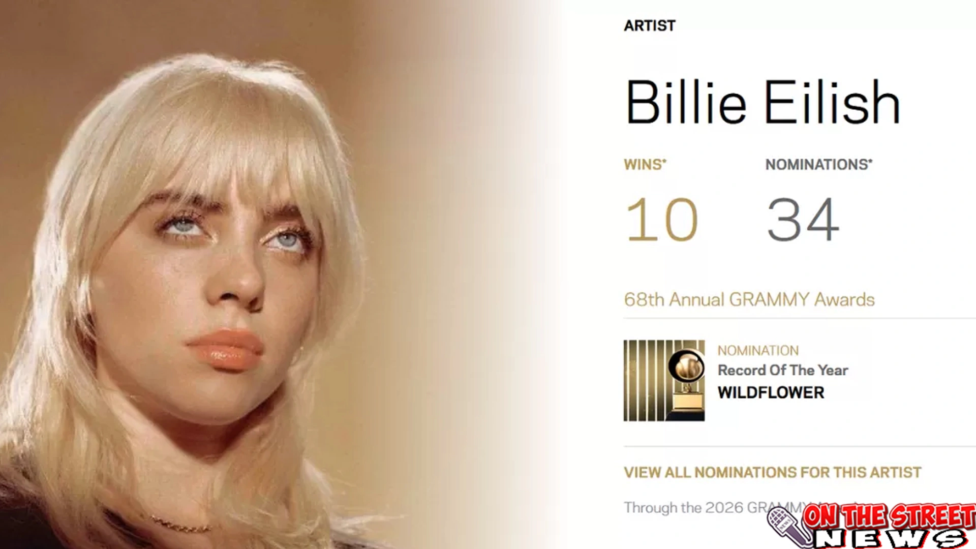 Grammy 2026: "Wildflower" Billie Eilish Jadi Lagu Terbaik